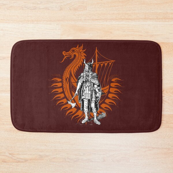 Item preview, Old Viking Warrior Armor Dragon Ship Norse Mythology Viking Art. designed and sold by LunaPrintCo.