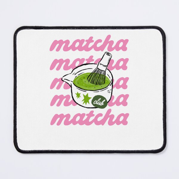 Item preview, Retro Matcha Club Pink Typography Bowl And Whisk designed and sold by krystalRomanart.