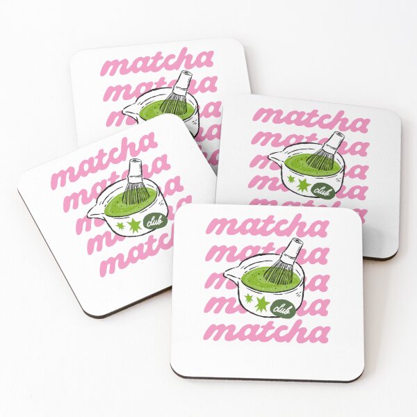 Item preview, Retro Matcha Club Pink Typography Bowl And Whisk designed and sold by krystalRomanart.