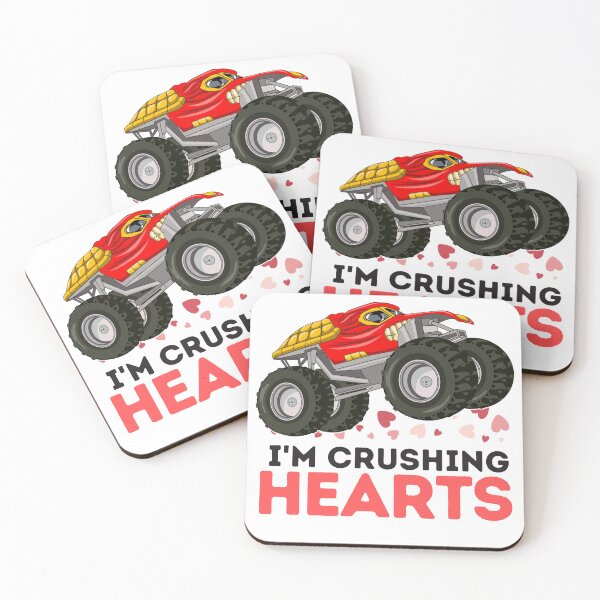 Item preview, Monster Truck Valentine Sticker – “I’m Crushing Hearts” Funny Cute Love Design designed and sold by JadmeStudio.