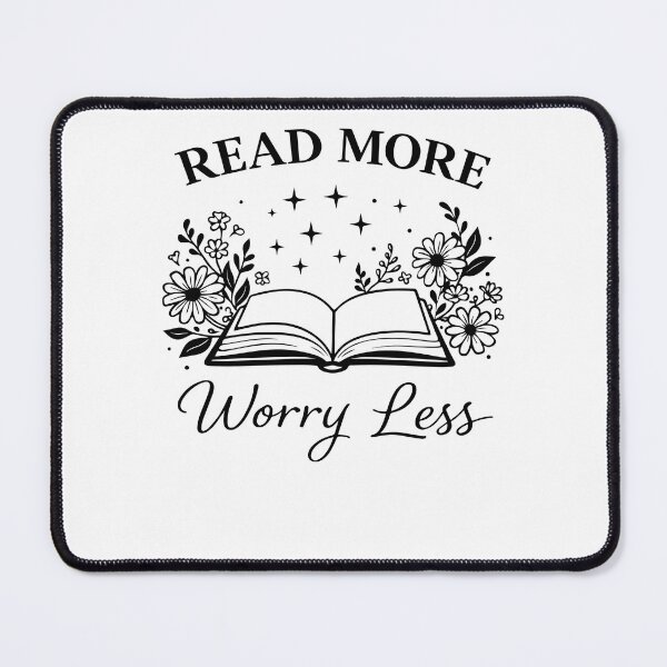Item preview, Read More Worry Less Floral Bookish Magic designed and sold by krystalRomanart.