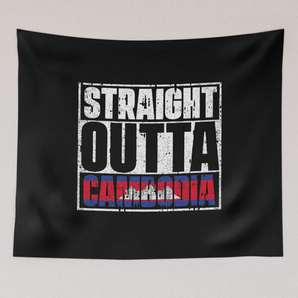 Item preview, Straight Outta Cambodia Flag designed and sold by CosmoKitsch.