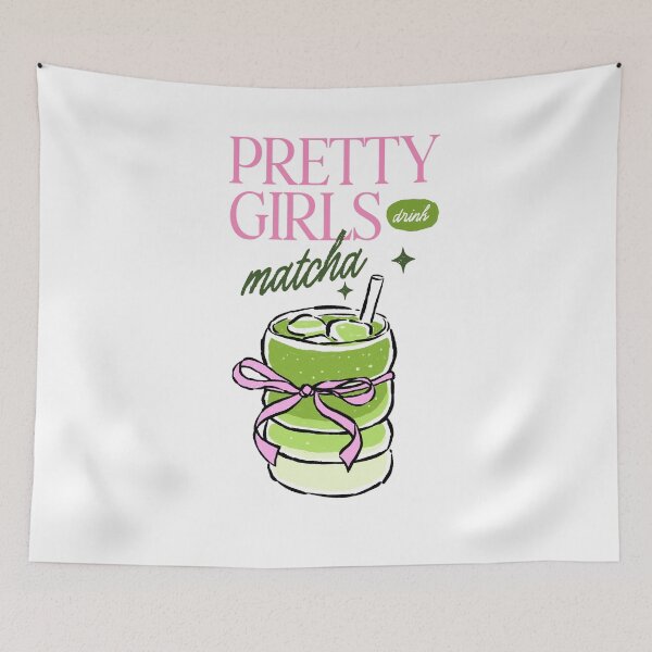 Item preview, Pretty Girls Drink Matcha designed and sold by krystalRomanart.