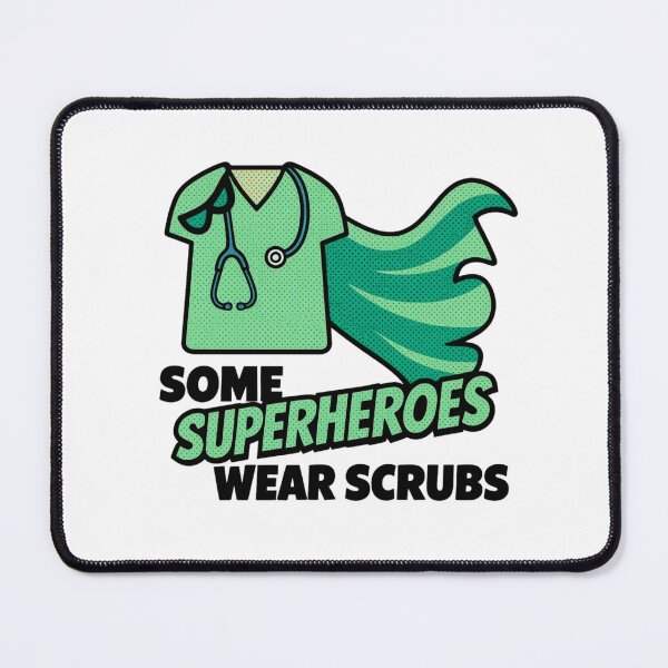 Item preview, Some Superheroes Wear Scrubs - Green Pop designed and sold by CustomEvDayShop.