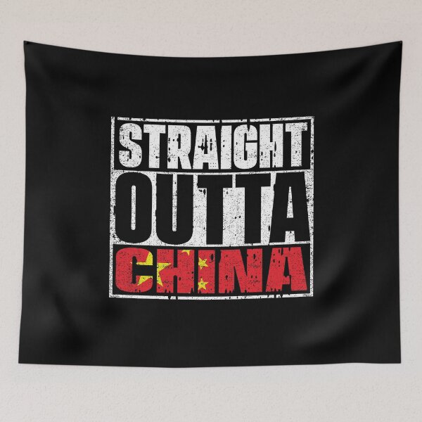 Item preview, Straight Outta China Flag designed and sold by CosmoKitsch.
