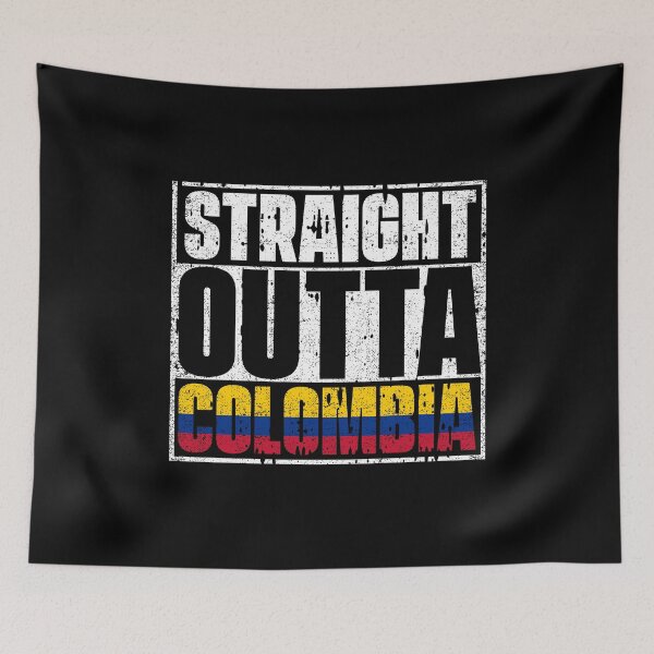 Item preview, Straight Outta Colombia Flag designed and sold by CosmoKitsch.