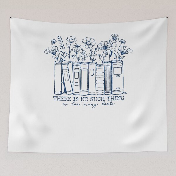 Item preview, No Such Thing As Too Many Books Floral Bookshelf designed and sold by krystalRomanart.
