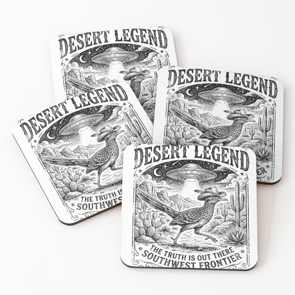 Item preview, Desert Legend Roadrunner UFO Southwest Frontier Cowboy Bird Alien designed and sold by graphixpolash.