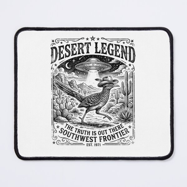 Item preview, Desert Legend Roadrunner UFO Southwest Frontier Cowboy Bird Alien designed and sold by graphixpolash.