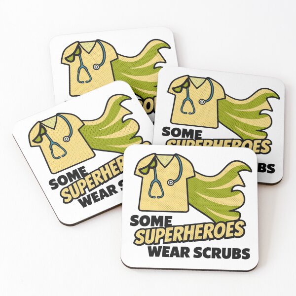 Item preview, Some Superheroes Wear Scrubs - Yellow Pop designed and sold by CustomEvDayShop.