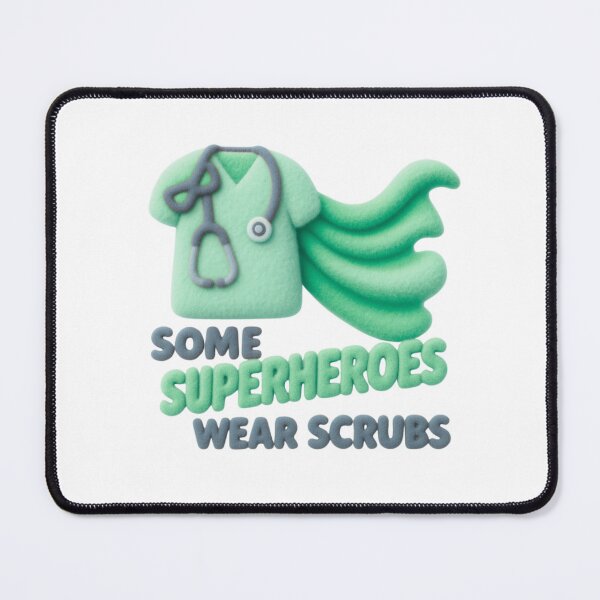 Item preview,  Superheroes Wear Scrubs - Mint Green Soft designed and sold by CustomEvDayShop.