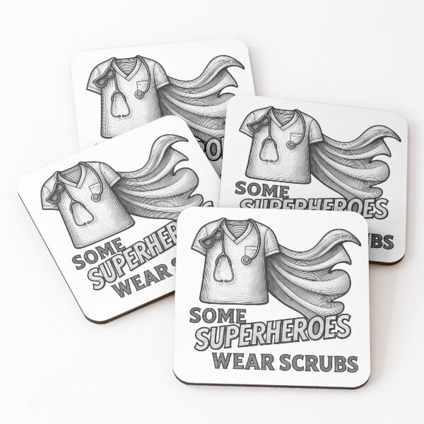 Item preview, Superheroes Wear Scrubs - B&W designed and sold by CustomEvDayShop.