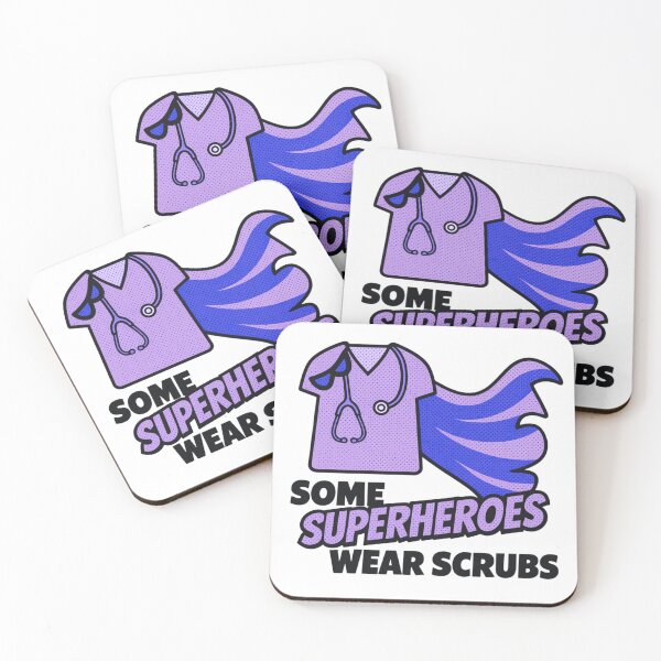 Item preview, Superheroes Wear Scrubs - Purple Blue Pop designed and sold by CustomEvDayShop.