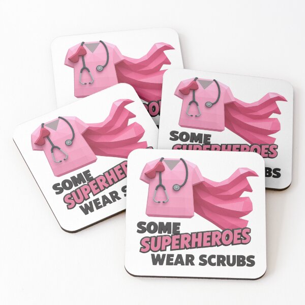Item preview, Superheroes Wear Scrubs - Pink Sculpture designed and sold by CustomEvDayShop.