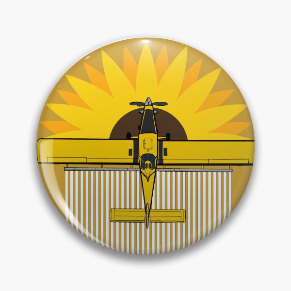 Item preview, Sunflower Ag pilots aerial applicator Retro Aviation Design designed and sold by RealPilotDesign.