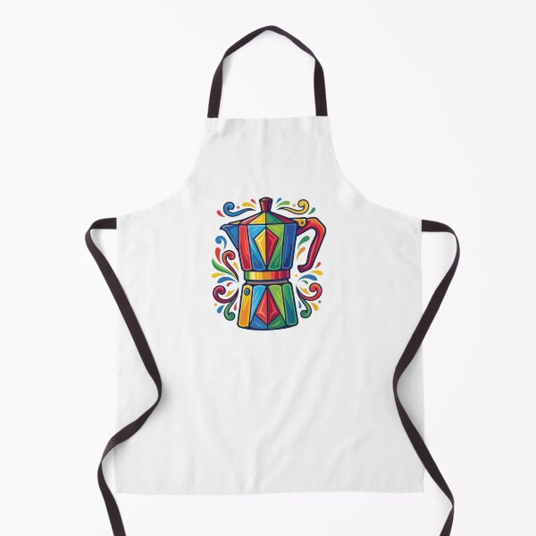 Item preview, Colorful Geometric Moka Pot – Vibrant Espresso Maker Illustration designed and sold by thebigleebowski.