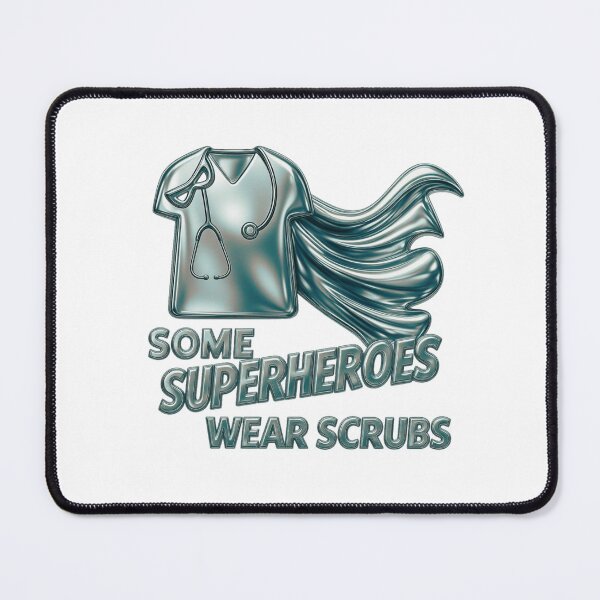Item preview, Superheroes Wear Scrubs - Chrome designed and sold by CustomEvDayShop.