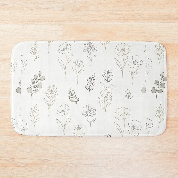 Item preview, Minimalist Line Art Floral Pattern on Soft Beige Background – Neutral Botanical Outline Flowers & Leaves Seamless Design designed and sold by Soulprint Art.