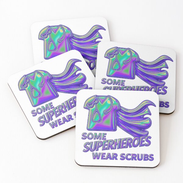 Item preview, Superheroes Wear Scrubs - Opalescent designed and sold by CustomEvDayShop.