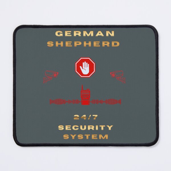 Item preview, German Shepherd 24/7 Security System Funny Dog Owner Gift Warning Design designed and sold by InkWaveX.