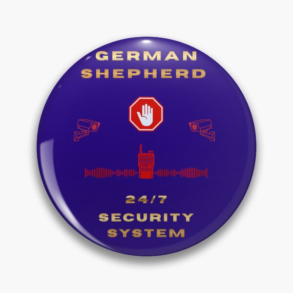 Item preview, German Shepherd 24/7 Security System Funny Dog Owner Gift Warning Design designed and sold by InkWaveX.