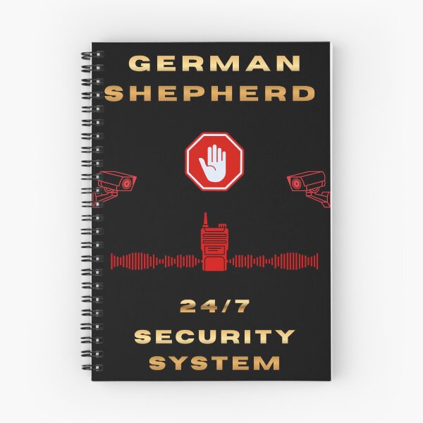 Item preview, German Shepherd 24/7 Security System Funny Dog Owner Gift Warning Design designed and sold by InkWaveX.