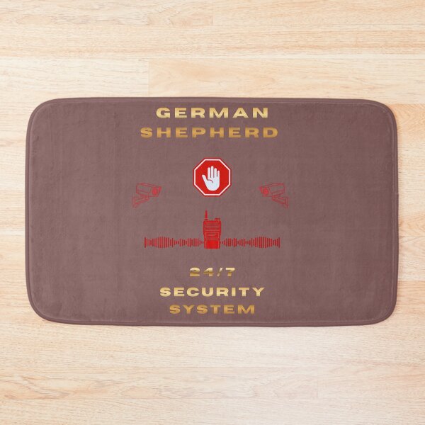 Item preview, German Shepherd 24/7 Security System Funny Dog Owner Gift Warning Design designed and sold by InkWaveX.