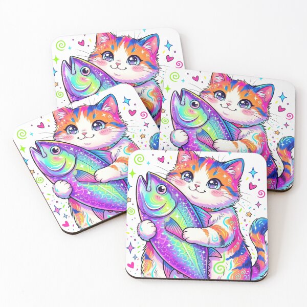 Item preview, Cats like fish. designed and sold by PP&RAINBOW SHOP.