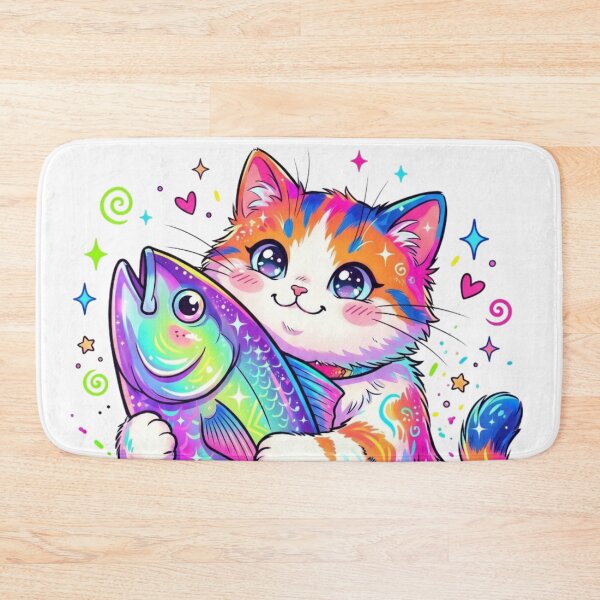 Item preview, Cats like fish. designed and sold by PP&RAINBOW SHOP.