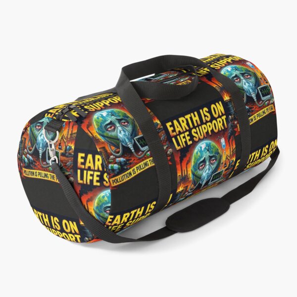 Item preview, Earth On Life Support Pollution Warning Design designed and sold by ArtComixHaven.
