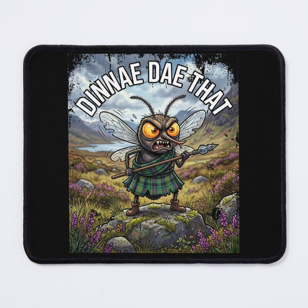 Item preview, Funny Highland Midge Scottish Dinnae Dae That Illustration designed and sold by Loom on the Loch.