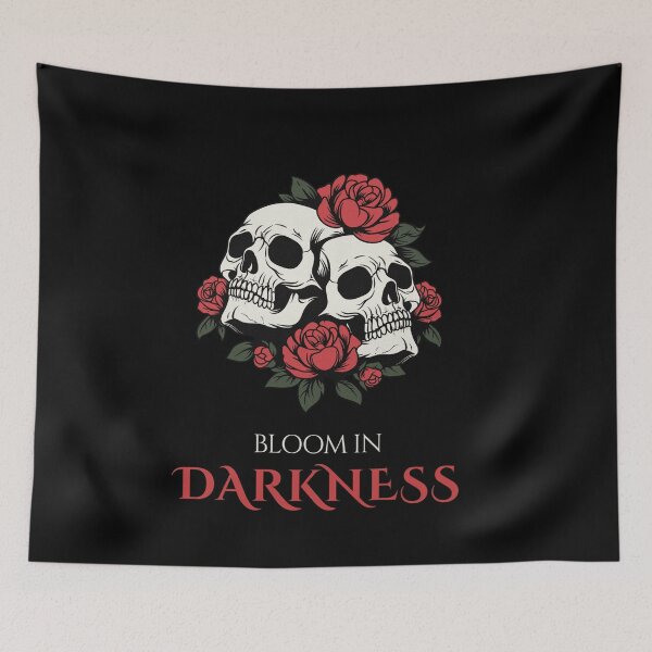 Item preview, Bloom In Darkness Dark Aesthetic Skull Roses designed and sold by ChaoticMuffin.