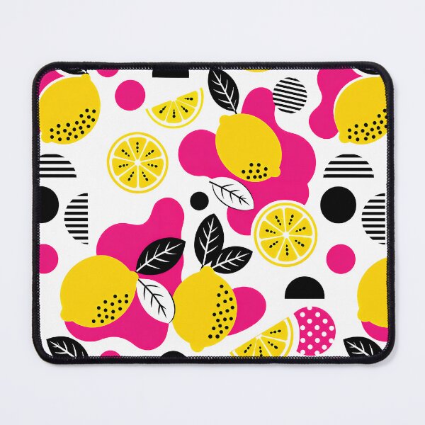 Item preview, Modern Lemon Pattern Grey Pink Yellow designed and sold by FunnyTeeByMe.