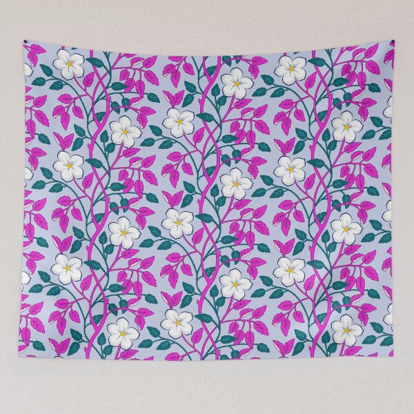 Item preview, Colorful climbing flower vines designed and sold by Jennifer Ladd.
