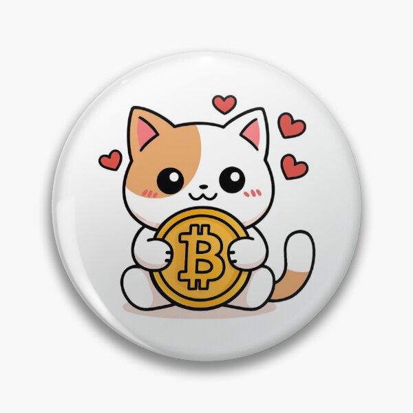 Item preview, Cute Cat Hugs Bitcoin designed and sold by Digitaload.