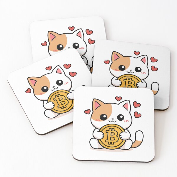 Item preview, Cute Cat Hugs Bitcoin designed and sold by Digitaload.