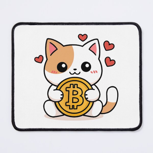 Item preview, Cute Cat Hugs Bitcoin designed and sold by Digitaload.