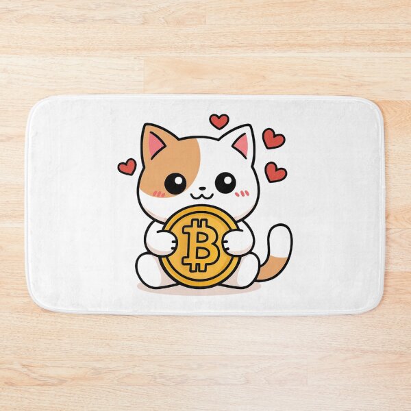 Item preview, Cute Cat Hugs Bitcoin designed and sold by Digitaload.