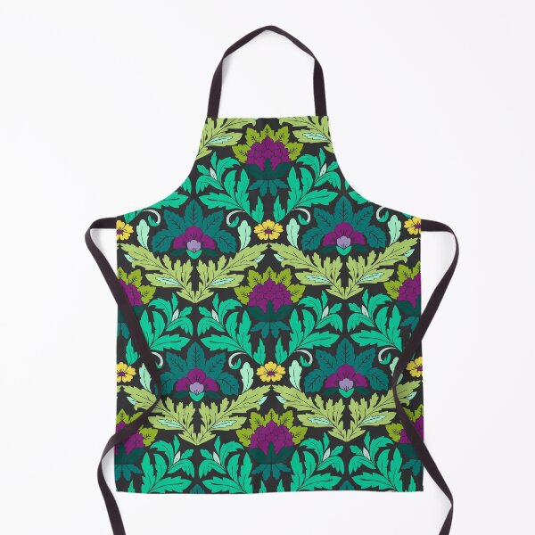 Item preview, Bold floral damask in dreamy purple and green designed and sold by Jennifer Ladd.