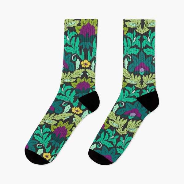 Item preview, Bold floral damask in dreamy purple and green designed and sold by Jennifer Ladd.