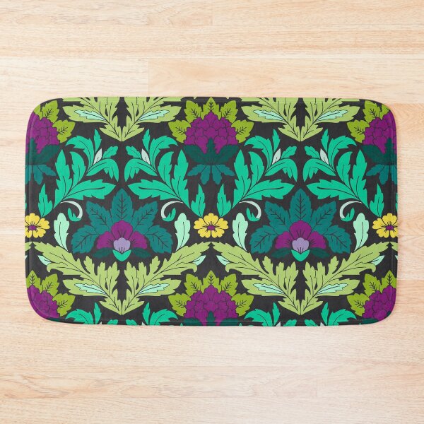 Item preview, Bold floral damask in dreamy purple and green designed and sold by Jennifer Ladd.