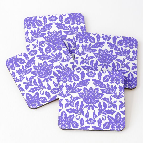 Item preview, Bold floral damask in blue and white designed and sold by Jennifer Ladd.