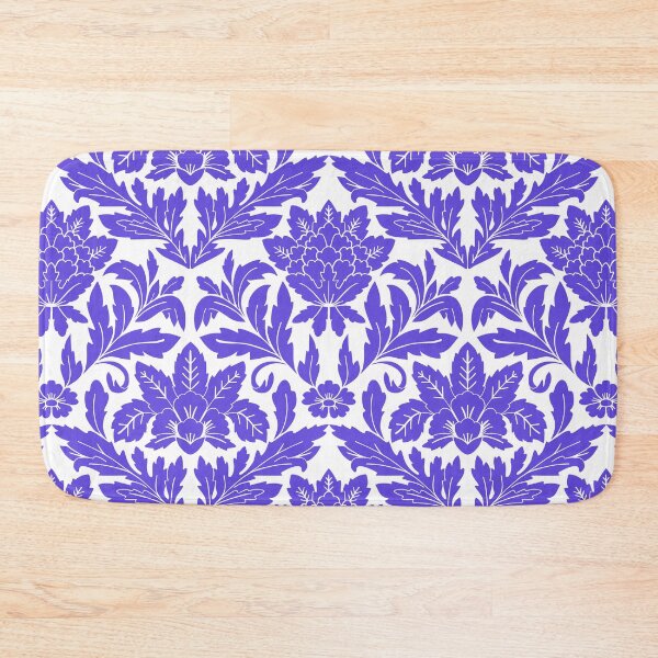 Item preview, Bold floral damask in blue and white designed and sold by Jennifer Ladd.