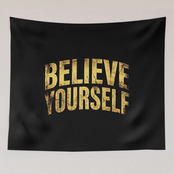 Item preview, Believe Yourself Motivational Quote Tee – Simple Line Art Typography Design designed and sold by No Excuses .
