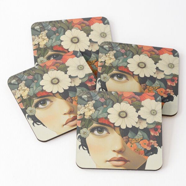 Item preview, Creative Spirit Woman – Floral Face Art, Abstract Feminine Creativity Illustration designed and sold by WordPlayStudio.