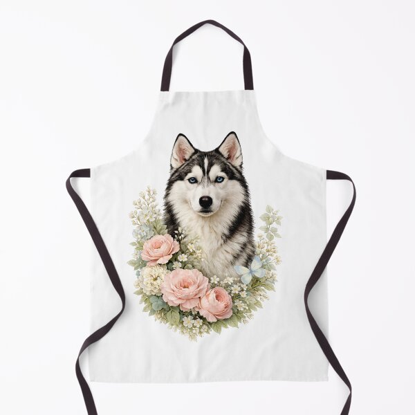 Item preview, Siberian Husky Floral Portrait designed and sold by Liededrom..