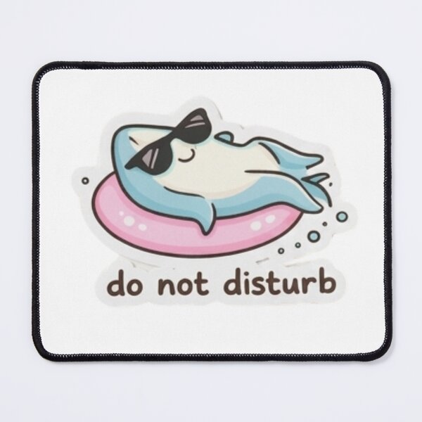 Item preview, Do Not Disturb Funny Shark Sticker - Cute Summer Shark with Sunglasses - Kawaii Beach Vibes Art designed and sold by ZYNORAworld.