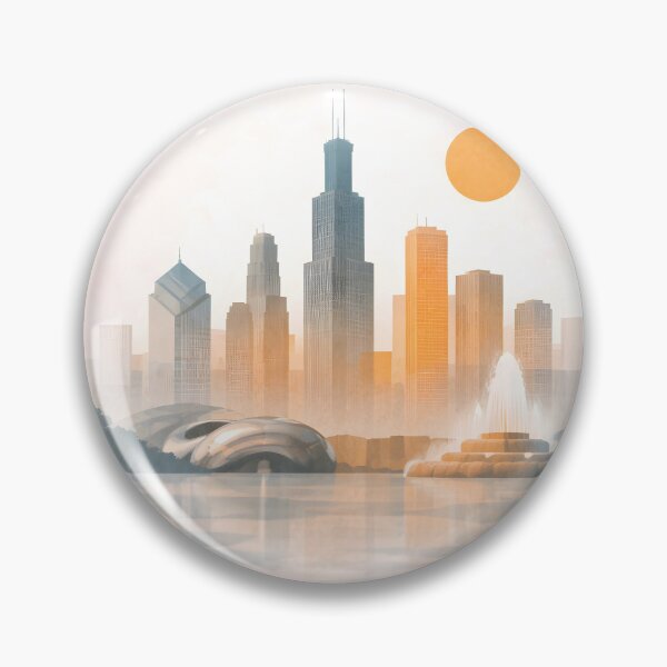 Item preview, Chicago Geometric Design – Modern USA Aesthetic designed and sold by ArtYouFeel.