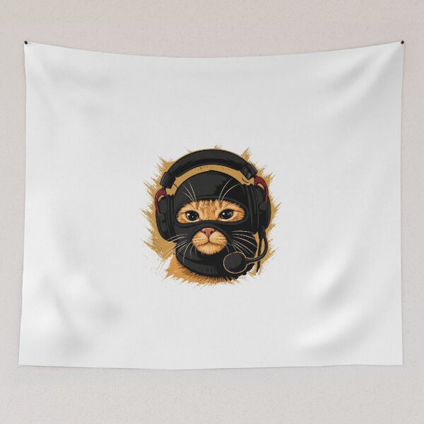 Item preview, Ninja Gamer Cat designed and sold by McPurrface.