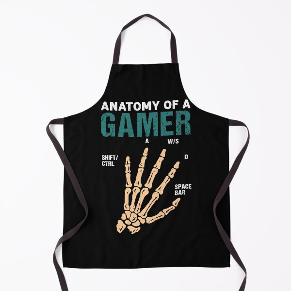 Item preview, Anatomy of a Gamer Sticker – Funny Gaming Skeleton Hand WASD Keyboard Design designed and sold by JadmeStudio.